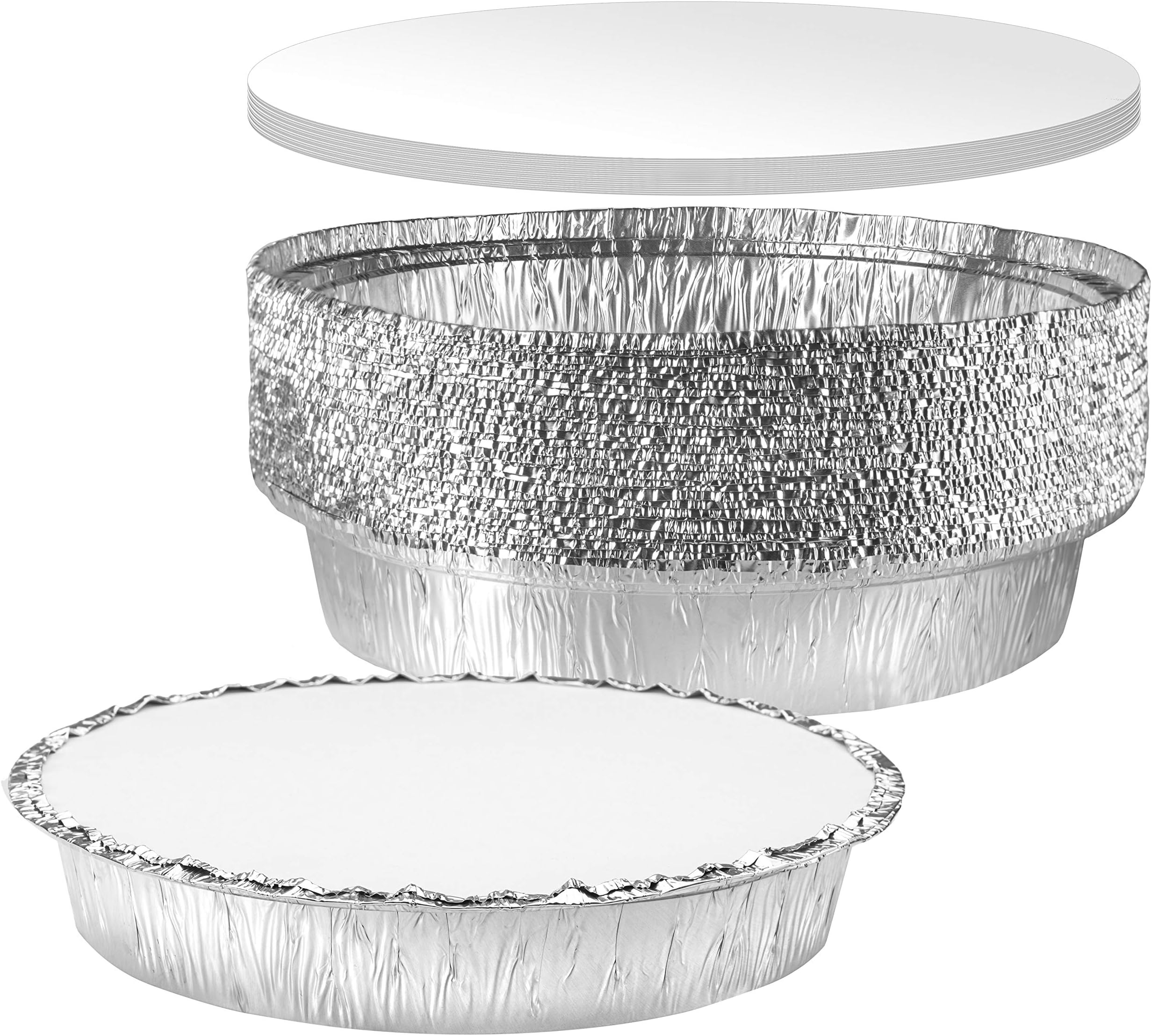 DCS Deals 40Pack of 7Inch Round Foil Pans with 40 Board