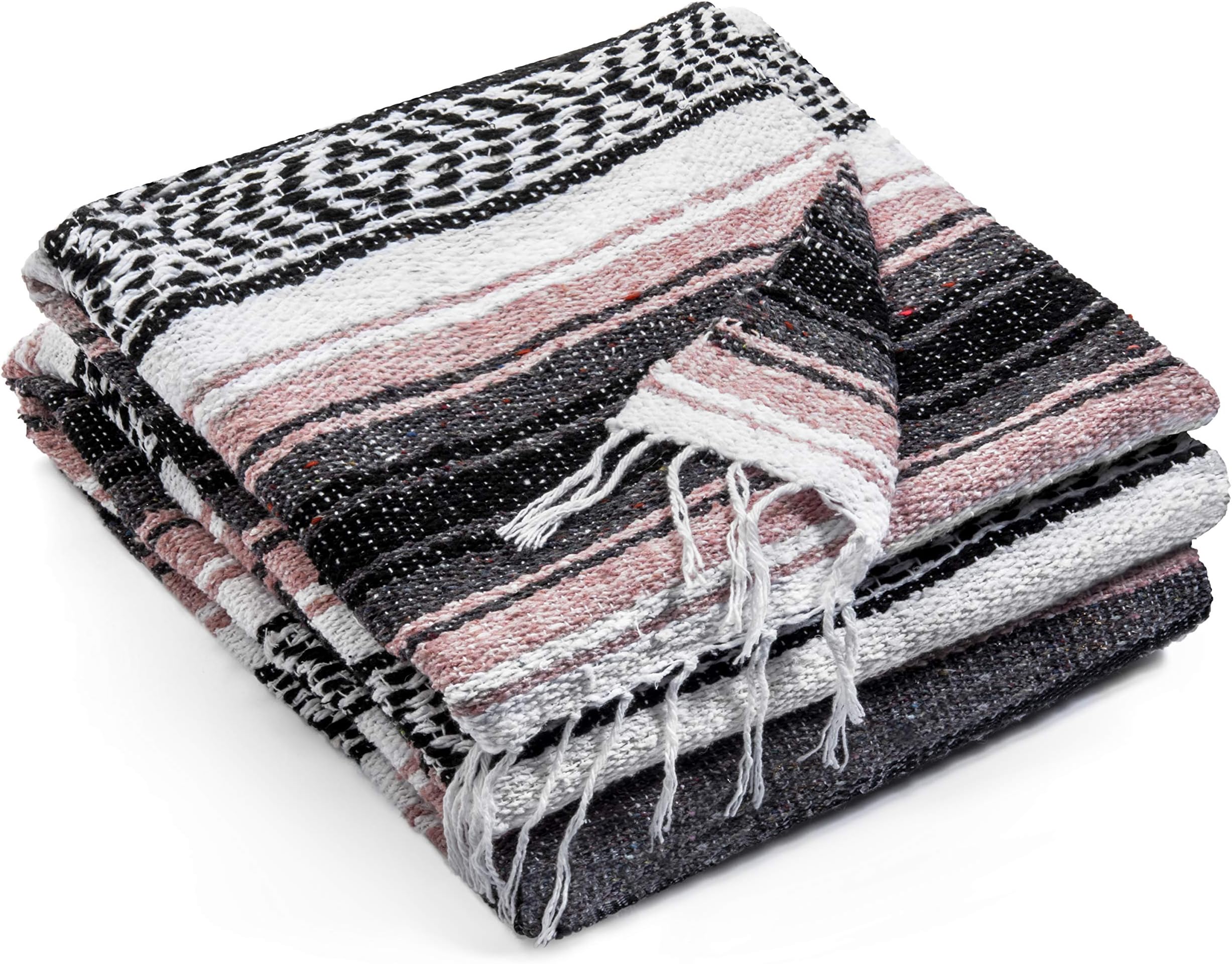 Topaz Hill Mexican Blanket - Salmon Pink