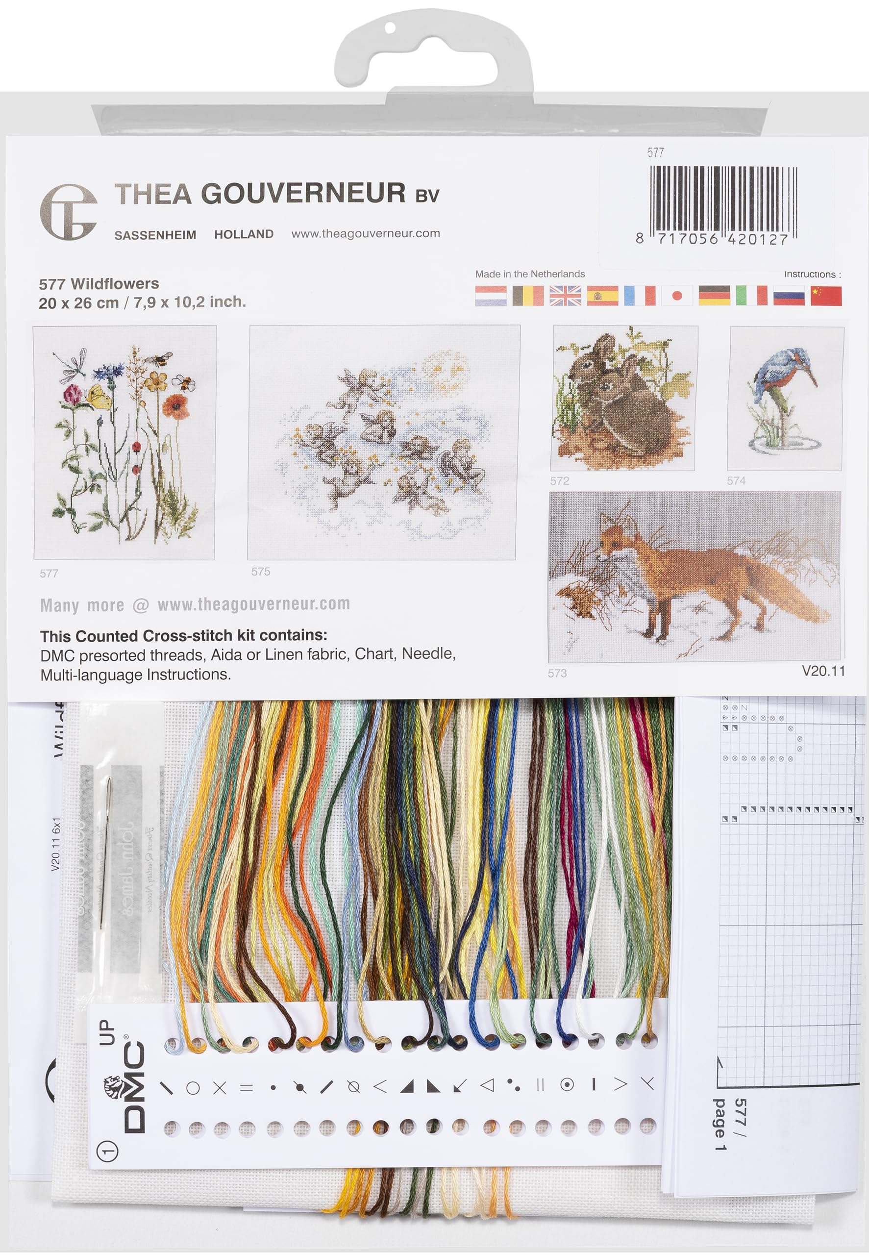 Kit Punto Croce Thea Gouverneur - Motivo Erbe Aromatiche 70x40cm