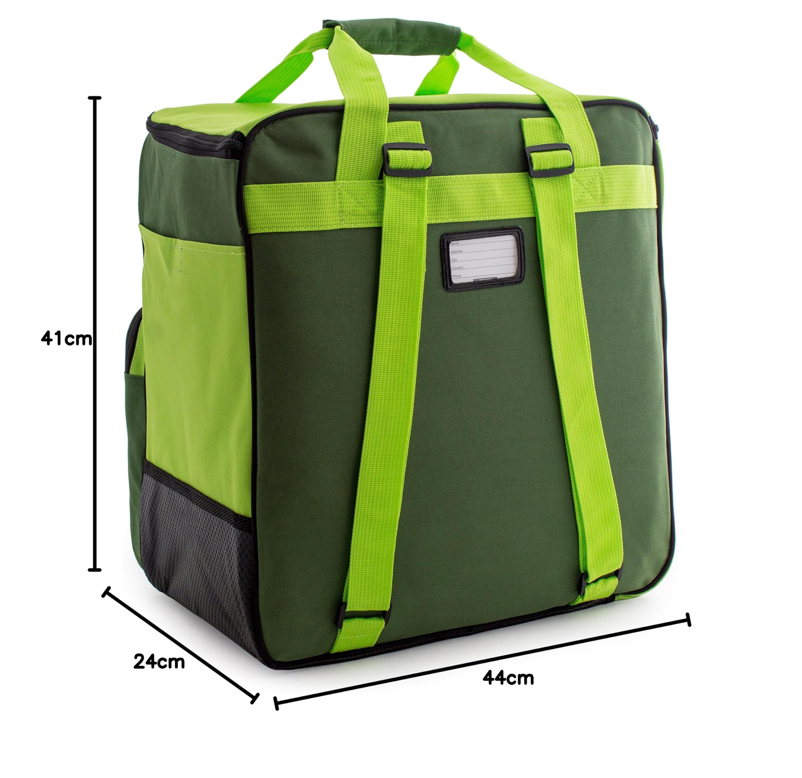 Brubaker 'Super Function 2.0' Borsa per Scarponi da Sci con Scomparto Casco Colore Verde Oliva/Verde Chiaro