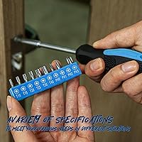 Vista 5 de CARTMAN Juego de herramientas para el hogar de 39 piezas, herramientas manuales esenciales para el hogar con estuche de almacenamiento de plástico