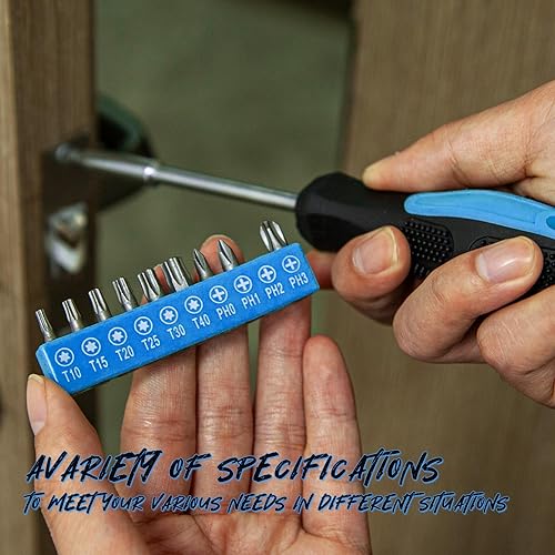 Miniatura 5 de CARTMAN Juego de herramientas para el hogar de 39 piezas, herramientas manuales esenciales para el hogar con estuche de almacenamiento de plástico