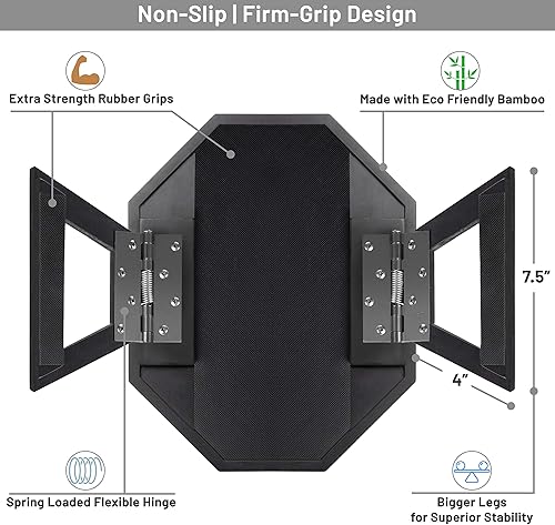 Miniatura 3 de Shamrock Home Mesa de Brazo de Sofá de Bambú, Mesa de Sofá con Bandeja que se Engancha para Sofás. Bandeja de Brazo de Sofá para Cenas frente al TV,