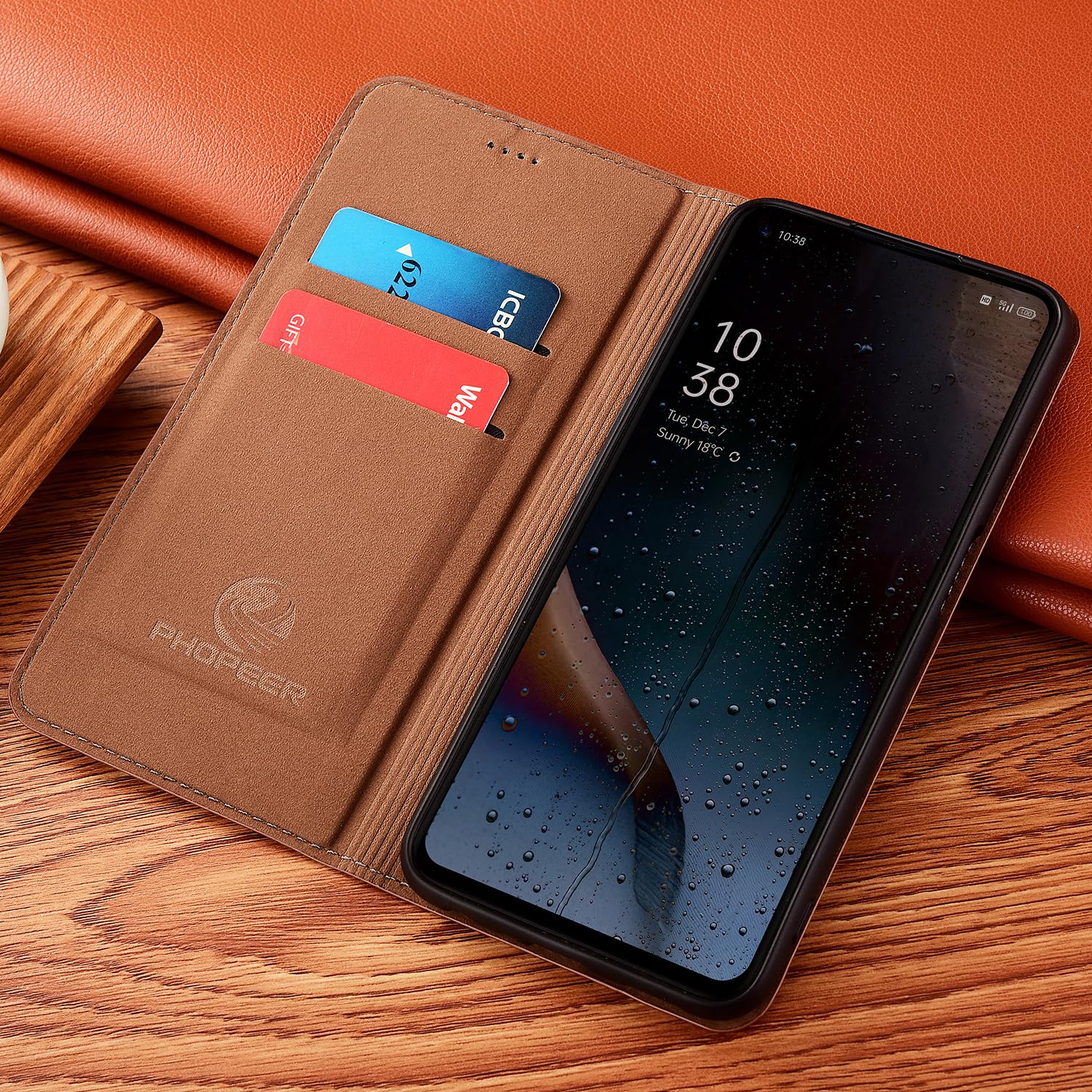 Étui Portefeuille En Cuir Pour Xiaomi Redmi Note 13 Pro Plus 5G - Avec Support Intégré Et Compartiment Cartes - Vert Pin