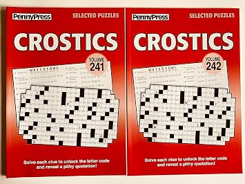 Issue 241 and 242 of Crostics Puzzles from The Penny Press Selected Puzzles Series. Long Quote Crostics
