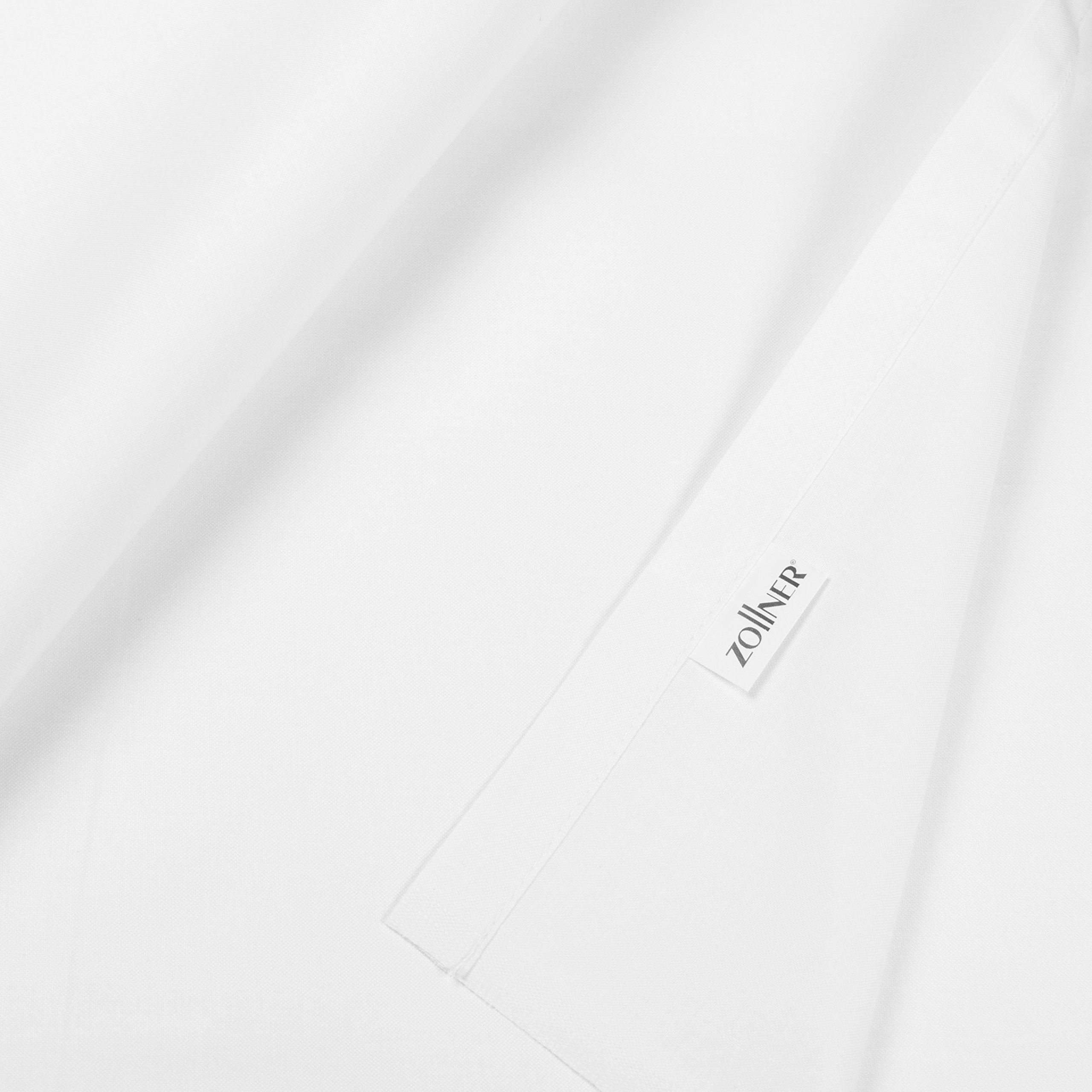 ZOLLNER Klasyczne prześcieradło białe bawełniane bez gumki 290x300 cm