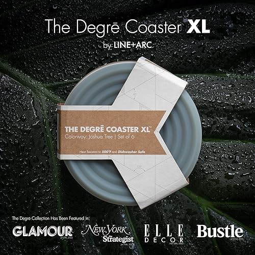 Miniatura 2 de The Degr Coasters XL (ensalada de invierno, juego de 6) de LINE+ARC. 0.394in de grosor, apto para lavavajillas, resistente a las manchas, al aire