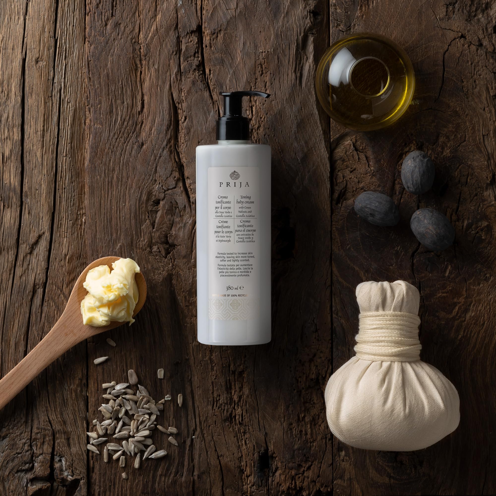Prija Toning Body Cream Boosts Hydration and Elasticity with Avocado Oil and Green Walnut Extract - Image 3