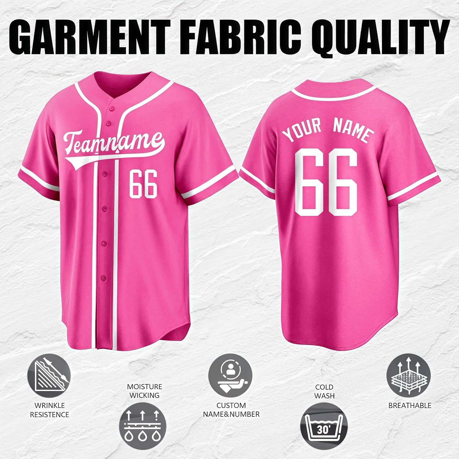 Custom Baseball Jerseys Personalized Casual Baseball Shirts Sports Games Parties School Men Women Youth Jerseysi Gfts - Image 3