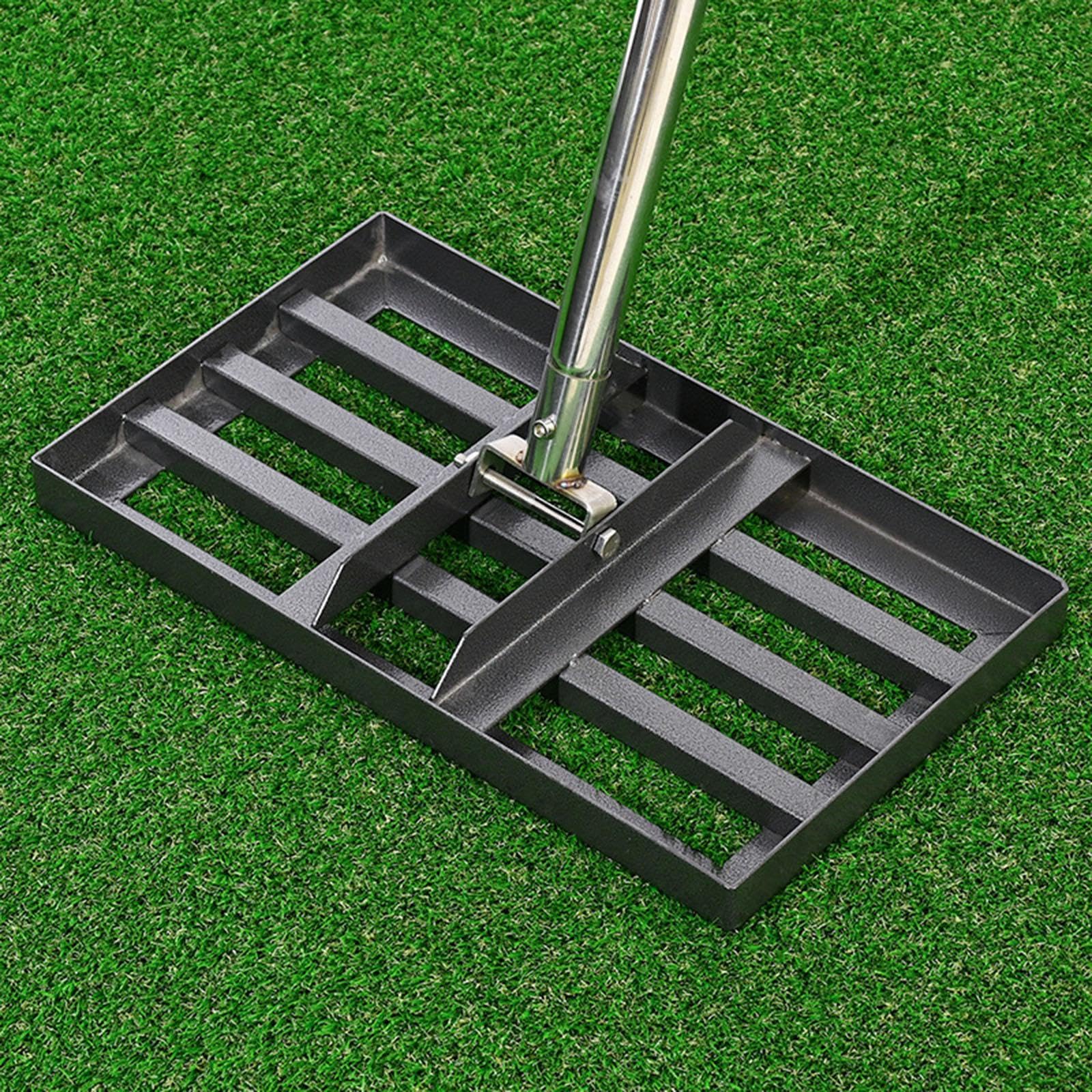 Strumento livellatore per campi da golf in acciaio inossidabile, facile da maneggiare, realizzato per un'eccellente manutenzione del prato e dei , Canna corta a 4 sezioni , 43.5x25 cm