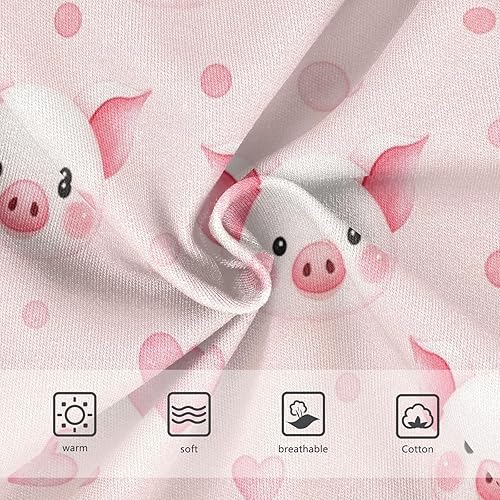 J JOYSAY Hearts Pig Love Pink Girls' Underwear Cotton Comfort Briefs(Hearts Pig Love Pink,6 Years)