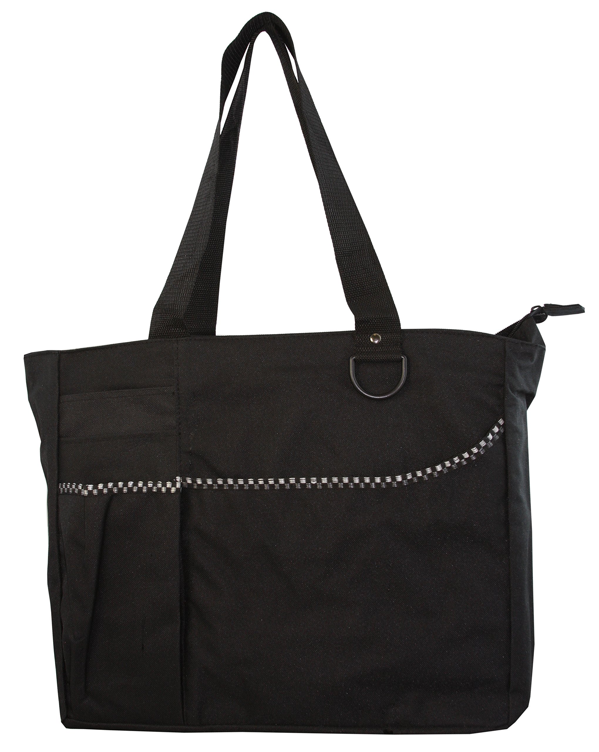 Ensign Peak Poly Zipper Tote Bag with Key Fob and Pockets