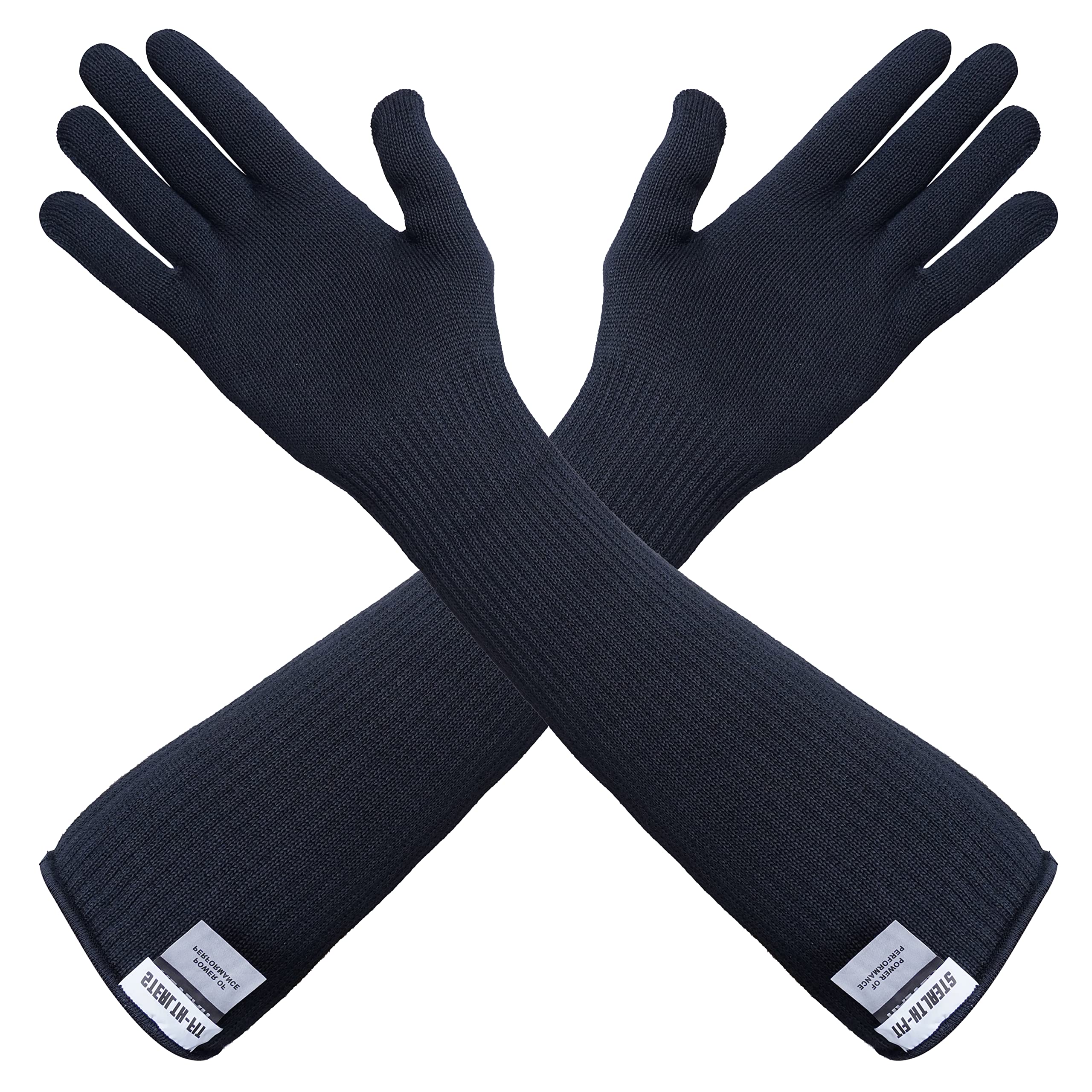 KEVLAR Mangas/mangas resistentes a cortes/protectores de brazo para piel fina, 18 pulgadas de largo con mangas de protección de brazos de triple capa, mangas protectoras transpirables, Negro -