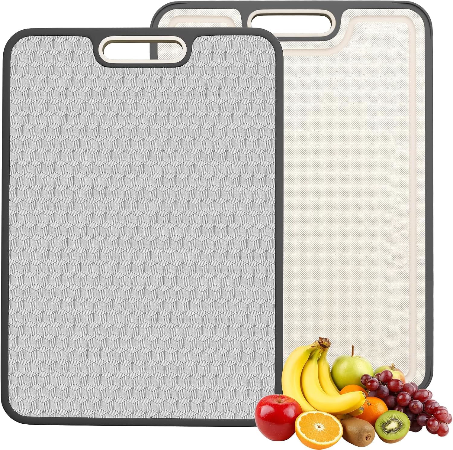 Titanium Cutting Boards for Kitchen,Non Toxic Cutting Board Double Sided,Food-Grade Meat Cutting Board,Easy-To-Clean Large Size 15.1”x10.4 ”