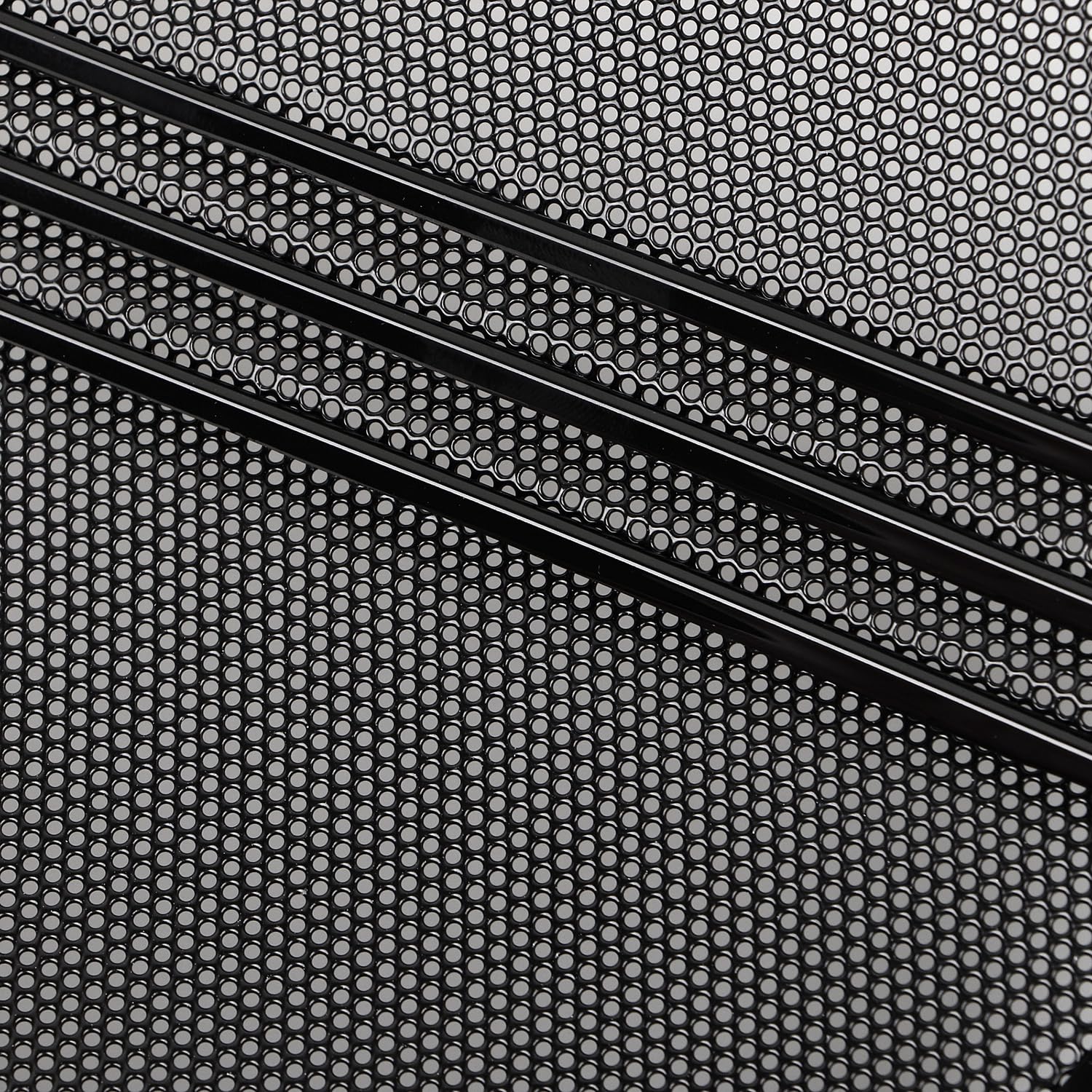 Nero lucido Tri-Line Griglie Altoparlanti Copertura Trim Per Harley Touring Road Glide 2015-2023