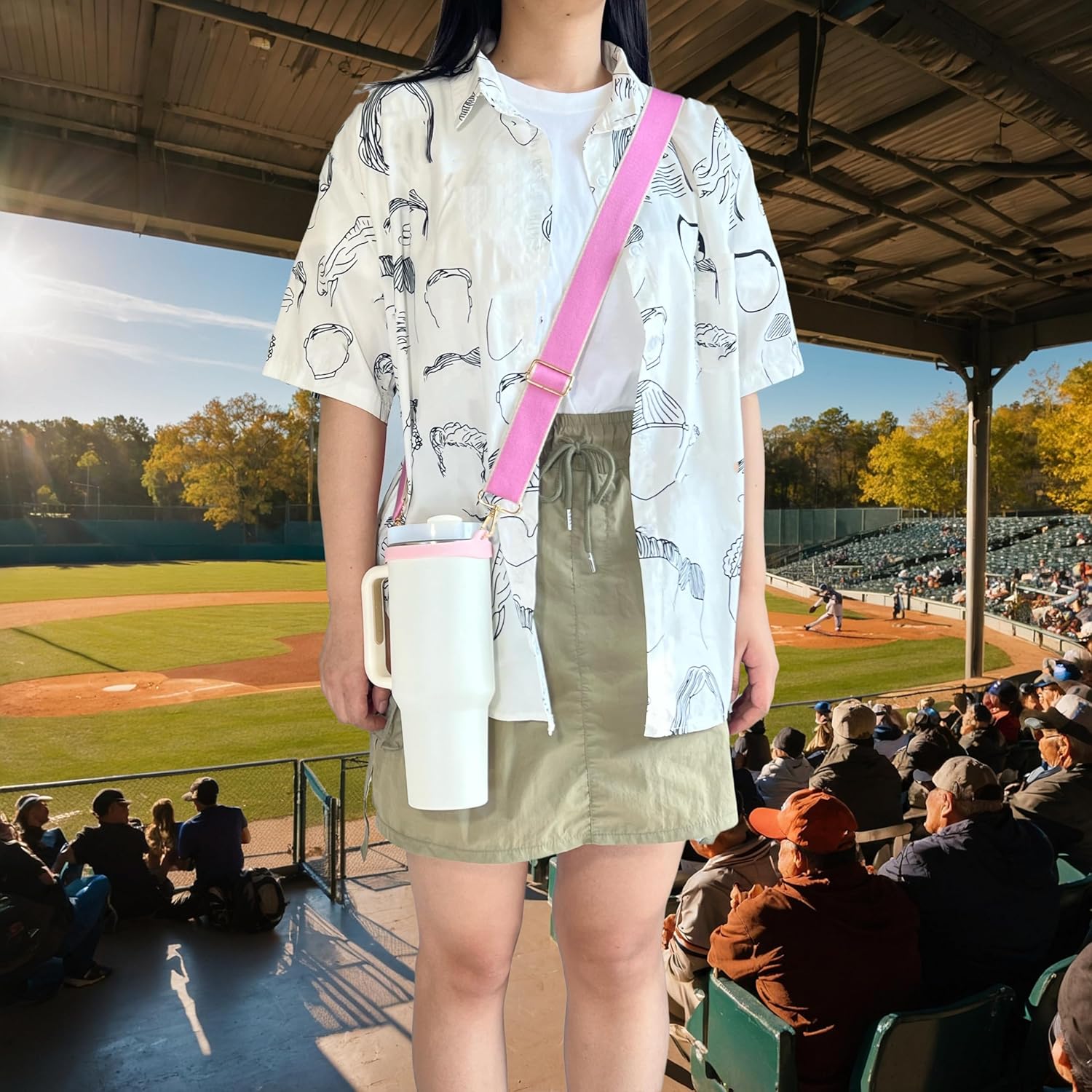 Removable Water Bottle Carrier Strap For Stanley Cup 40/30/20 oz Tumbler,Holder with Strap Accessories Lanyard Also for for Owala/Hydro Flask/Simple Modern/Yeti Insulated Water Bottle 16-46 Oz Pink - Image 6