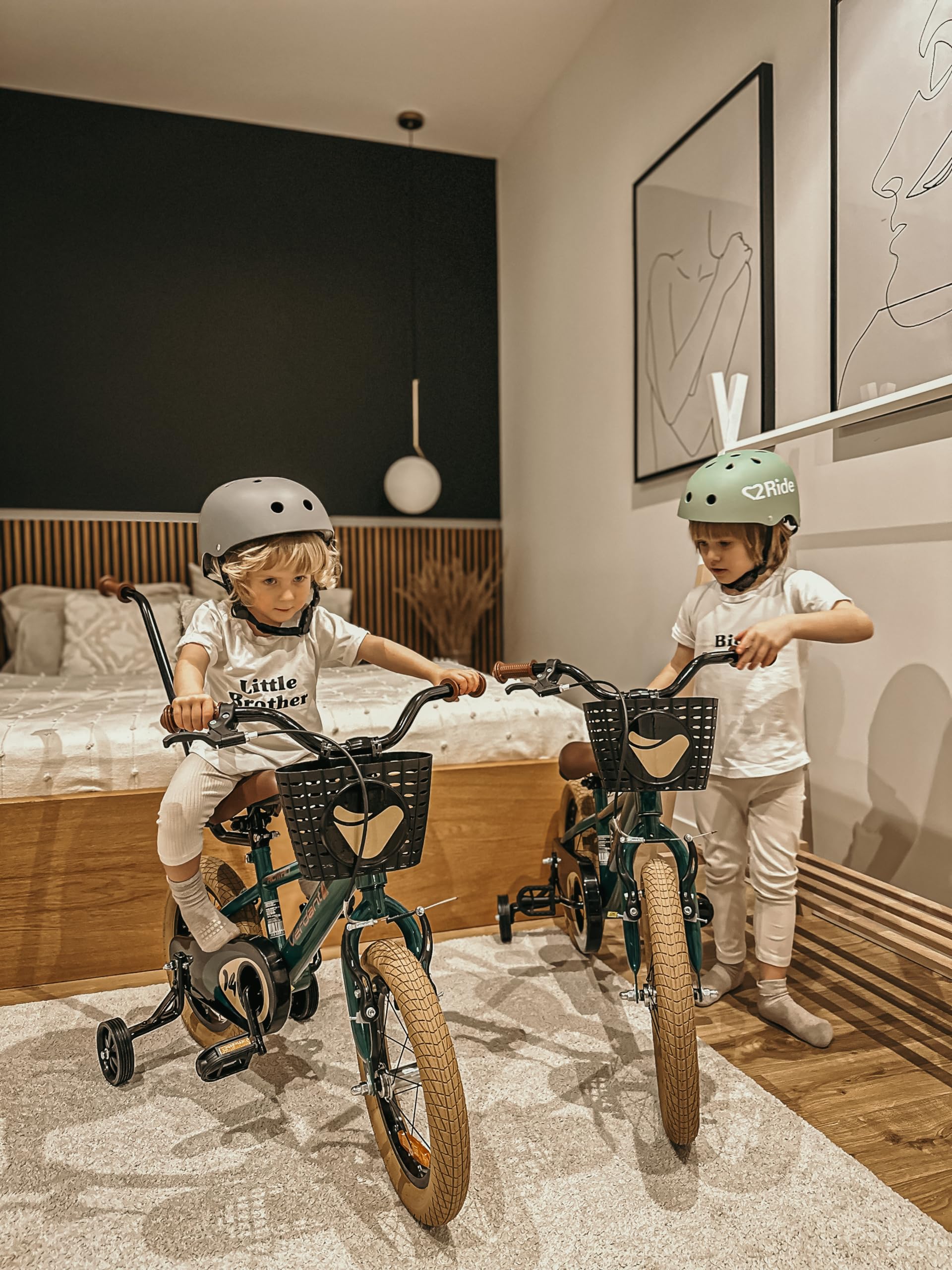 sun baby Verdant Bike Bicicleta Infantil de niño con Ruedas de Entrenamiento 12/14/16 Pulgadas, de niño 2-6 años, Manillar Ajustable y Timbre, V-Break y Freno de Torpedo