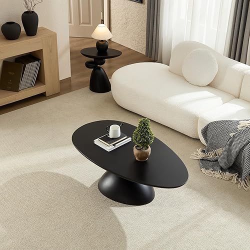 Miniatura 52 de KEVINSPACE Mesa auxiliar redonda pequeña para sala de estar, mesa auxiliar circular de madera, mesita de noche para apartamento, dormitorio, Ø 23.4"