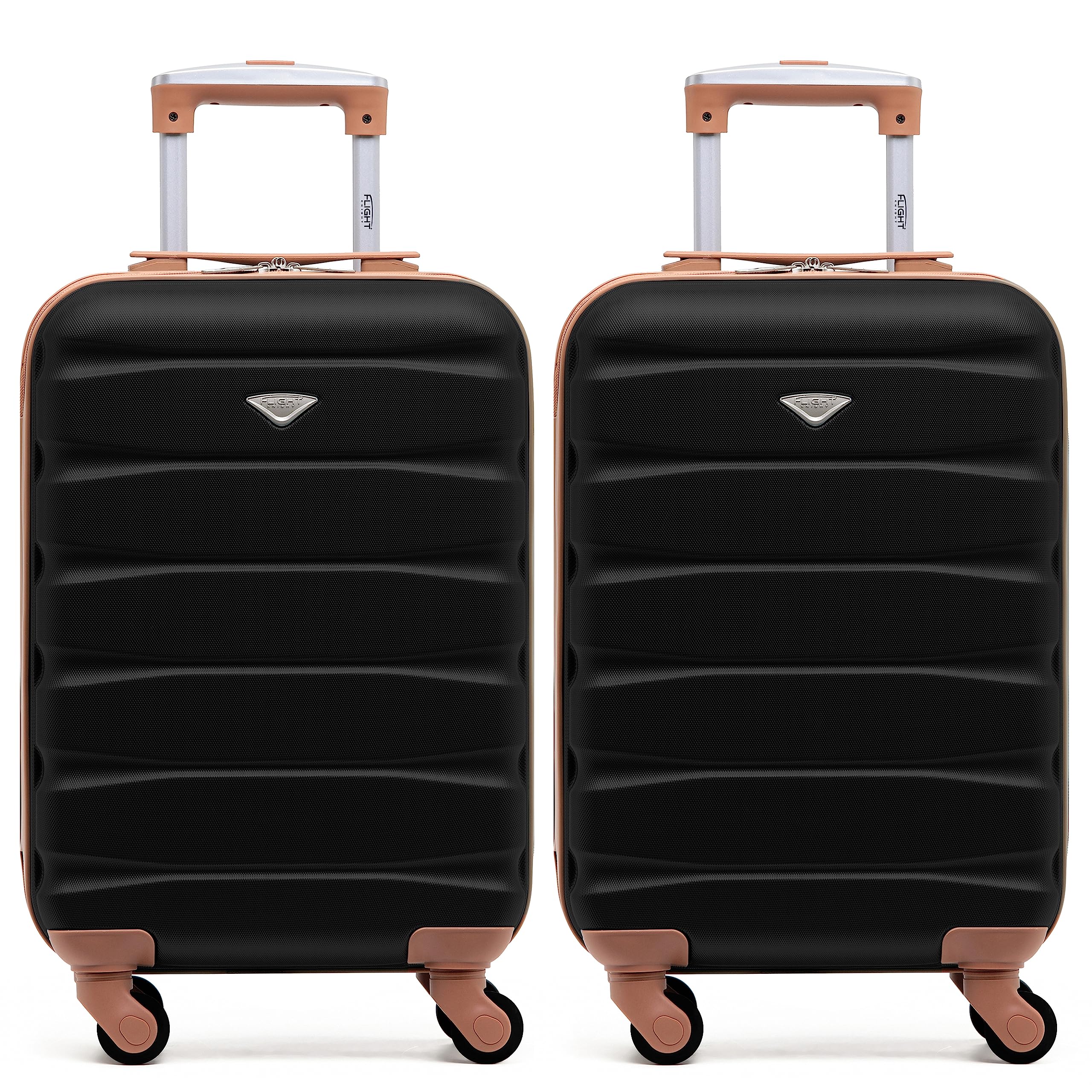 Flight Knight Suitcase Set of 2 Lightweight 4 Wheel ABS Hard Case Cabin Carry On Hand Luggage Approved for Over 100 Airlines Including easyJet, British Airways, Ryanair & Many More 55x35x20cm — view 217