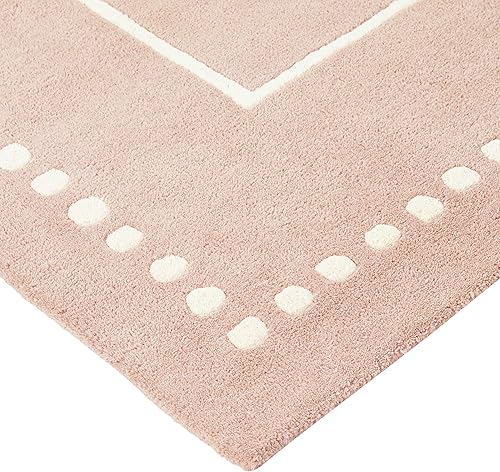 Miniatura 2 de SAFAVIEH Bella Collection BEL151J - Alfombra de lana de primera calidad con borde punteado, 8 x 10 pies, color beige y marfil