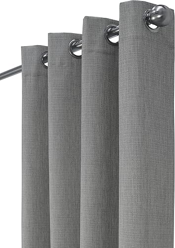 Miniatura 3 de LOFT LIVING Noel - Panel de cortina opaca total con ojales, 52 x 84 pulgadas, color gris