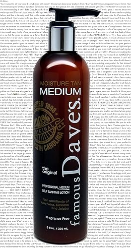 Miniatura 6 de Autobronceador de Dave Self Bronceado sin sol con testimonios para todos los tipos de piel, ligera, justa, media. Fabricado en USA desde hace más de