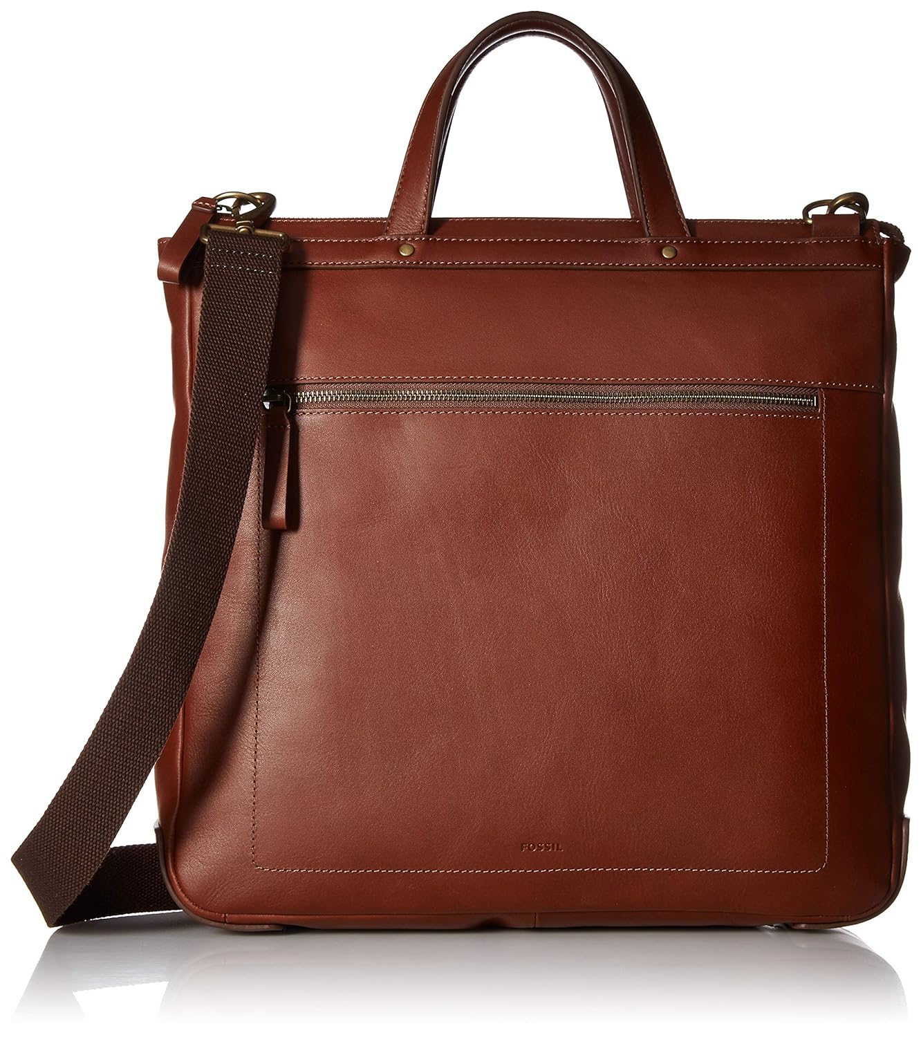 Fossil Haskell Leather 38.1 cms Brown Messenger Bag (MBG9425222