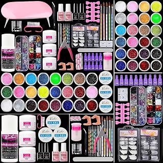 Acrylic Nail Kit Set, COOSA Acrylic Nail Art Decoration Professional DIY Gel Nail Kit with Nail Dryers