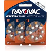 Rayovac Mercury Free Hearing Aid Batteries, Size 13, L13ZA-24ZM, 24-Pack by Rayovac