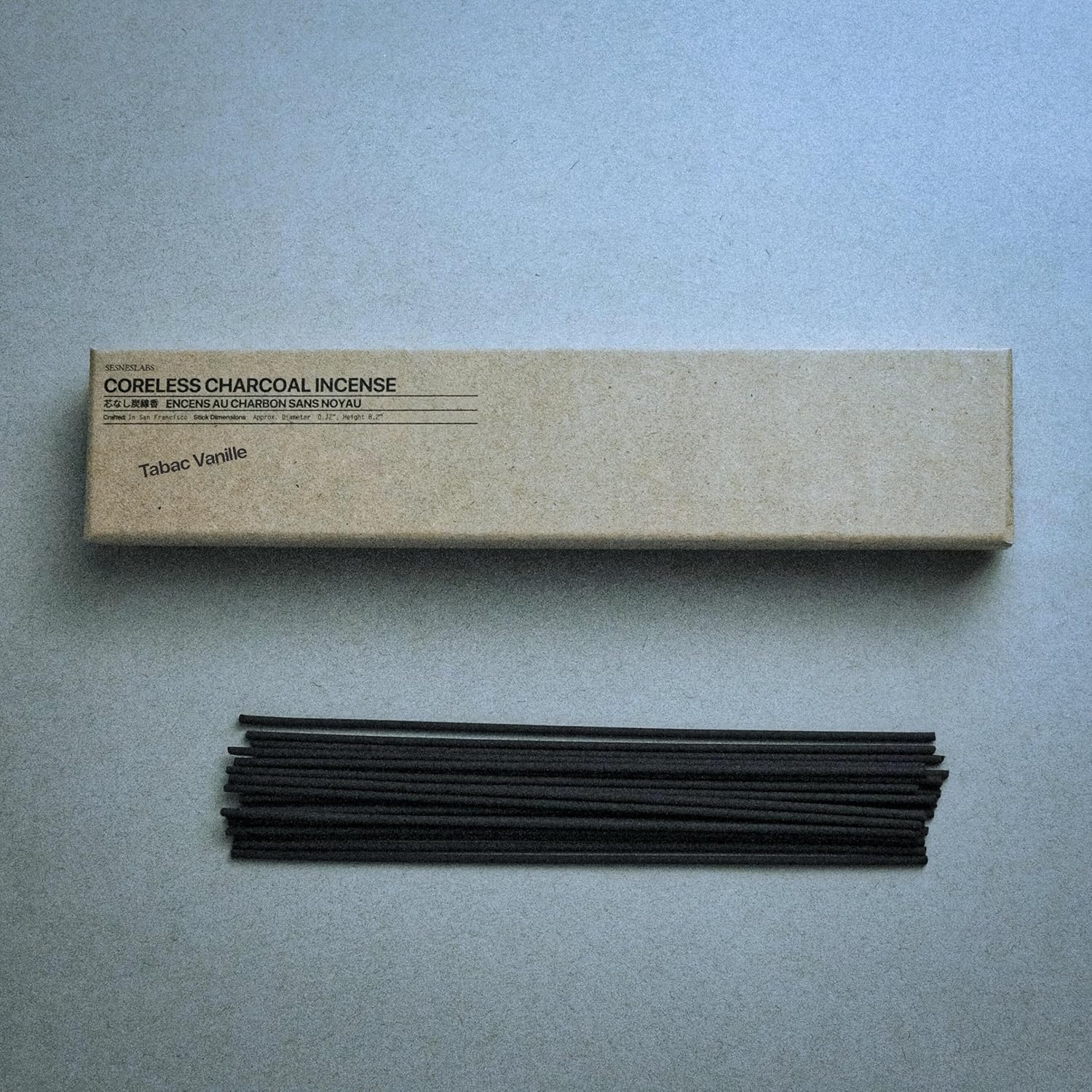 Tabac Vanille Coreless Pure Incense Sticks, Artisan-Crafted Niche Scent, Exclusive Low-Smoke Bamboo Charcoal Formula, Clean-Burning, 1-Hour Burn Time, 20 Sticks - Image 4