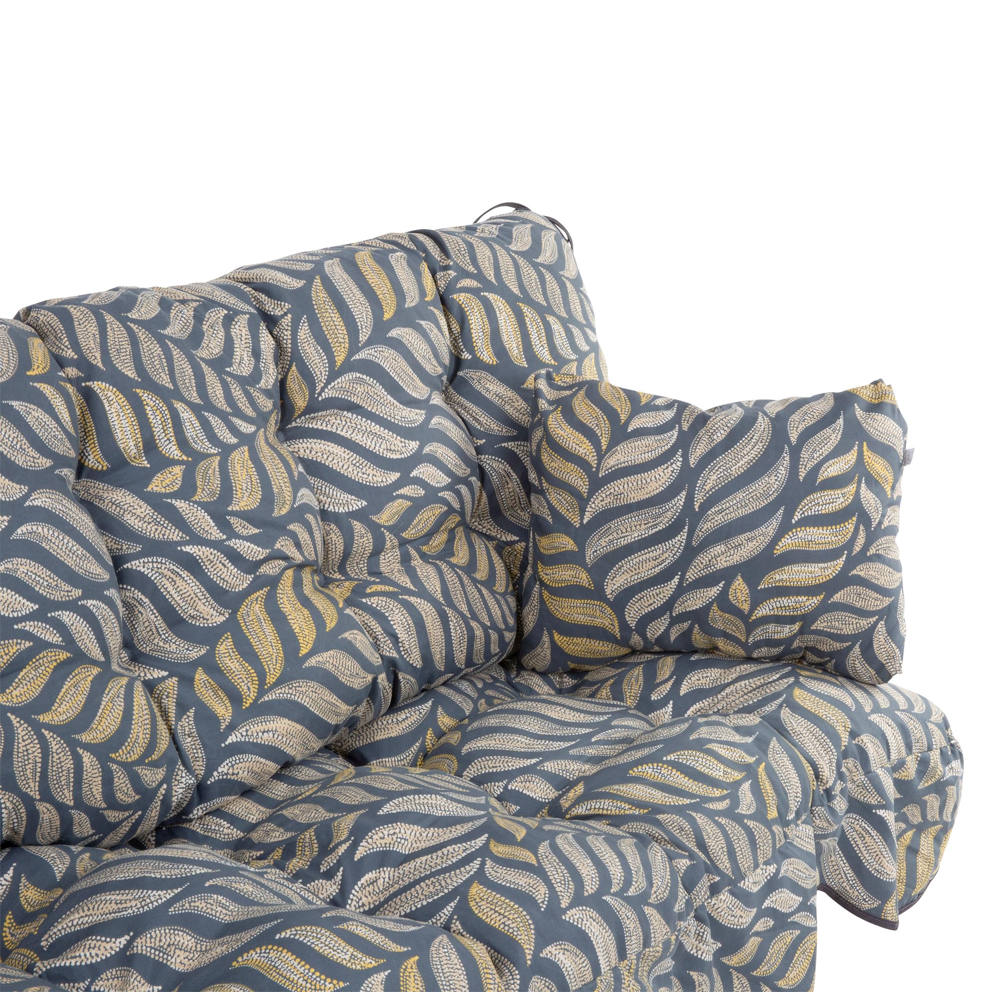 PATIO Hollywoodschaukel Auflage 180x50 cm Minorca Bankauflage mit Rückenlehne 2 Seitenkissen Volant vorne