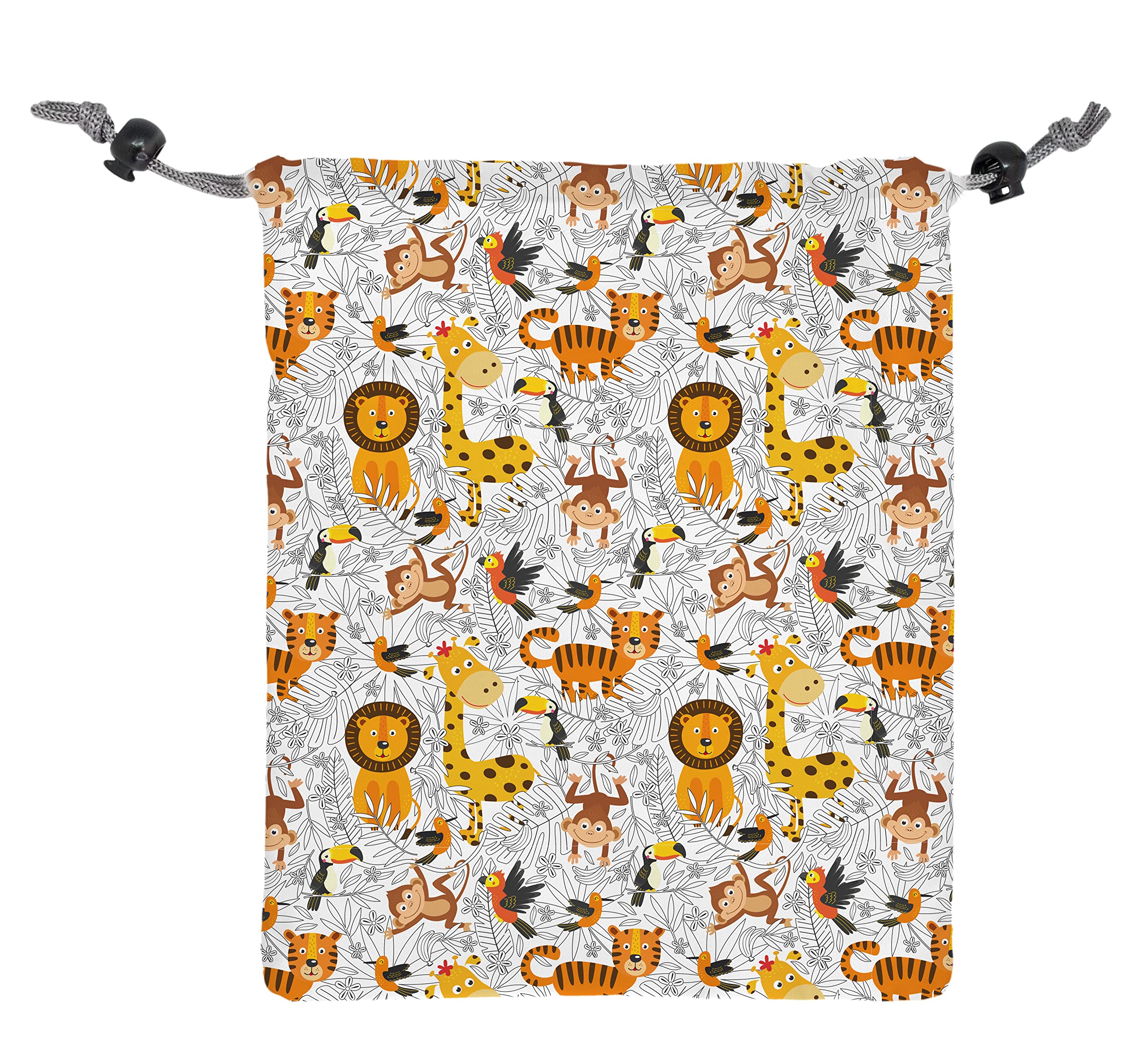 NERTHUS FIH 943 Bolsas Comida Infantiles Safari ecológica, Adaptable, facil de Limpiar y Apta para Lavadora