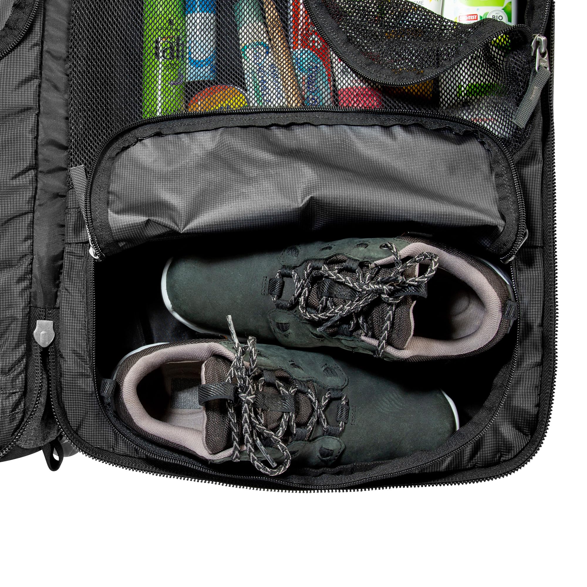 Travel Roller 60 – torba podróżna na kółkach – duży otwór w komorze głównej – kieszeń przednia z wyściełaną kieszenią na laptopa – teleskopowy wysuw – pojemność 60 litrów, czarny, 60 Liter, Wózek z
