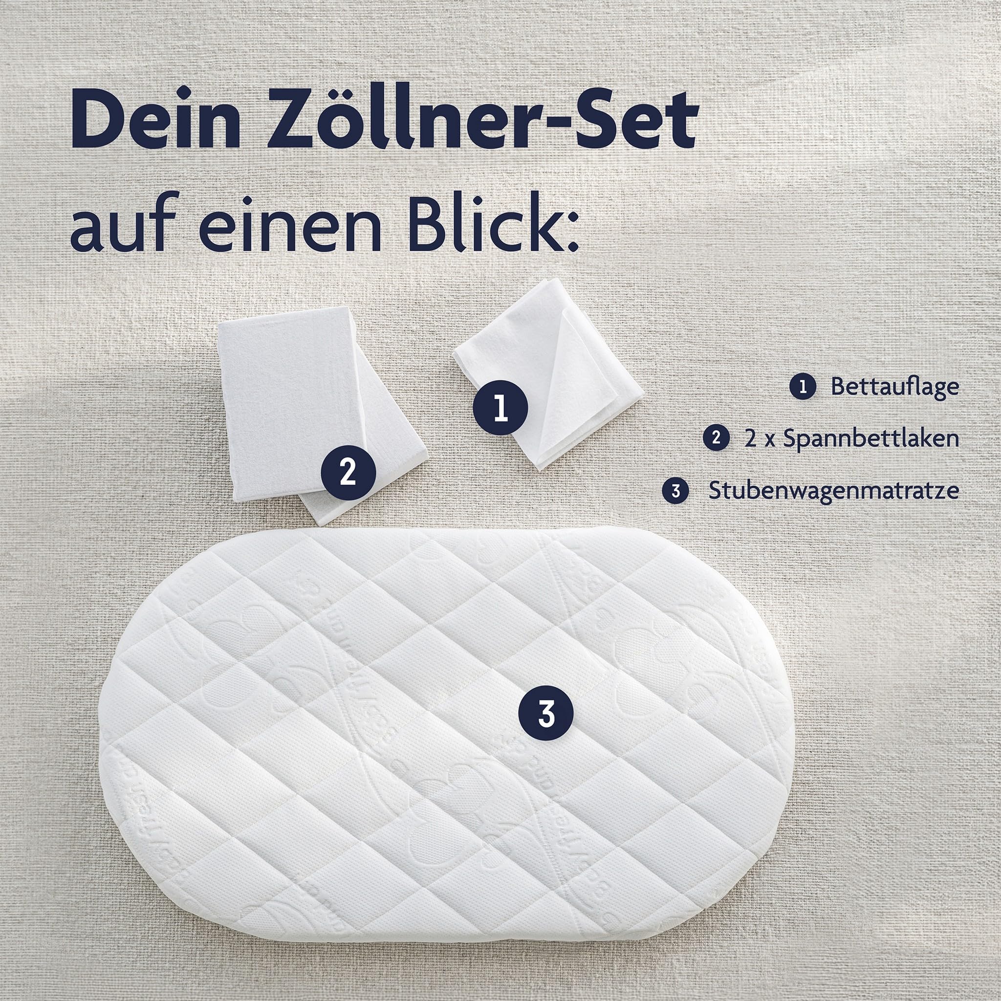 Julius Zöllner Stubenwagenmatratzen-Set Traumfänger Air 70x37 cm, 4-teilig