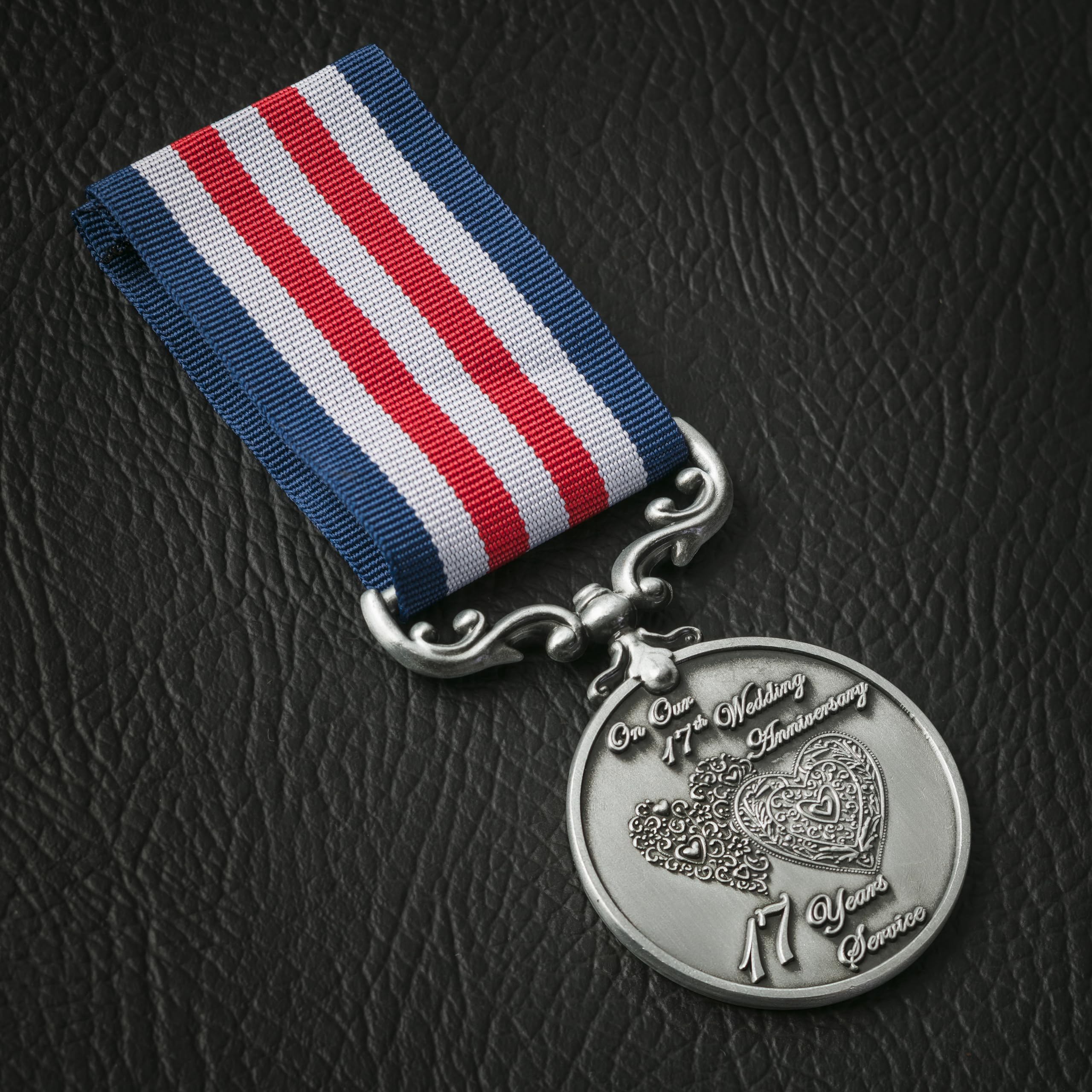 The Commemorative Coin Company Silver On Our 17Th Wedding Anniversary Long Service/Bravery Medal. Gift For Partner/Husband/Wife 17 Years Of Marriage