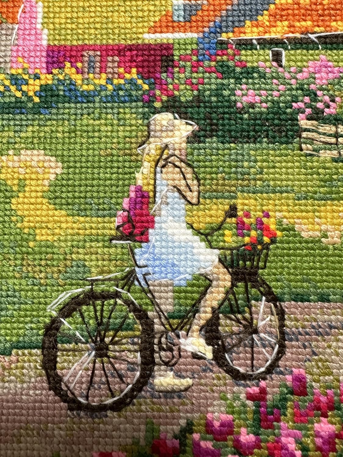 RIOLIS - Tulip Field 2148, Cross Stitch Kits 15¾" x 11¾", Cross Stitch Kits for Beginners & Advanced, Crossstitching Kit Adult, Embroidery Counted Stitching Kit