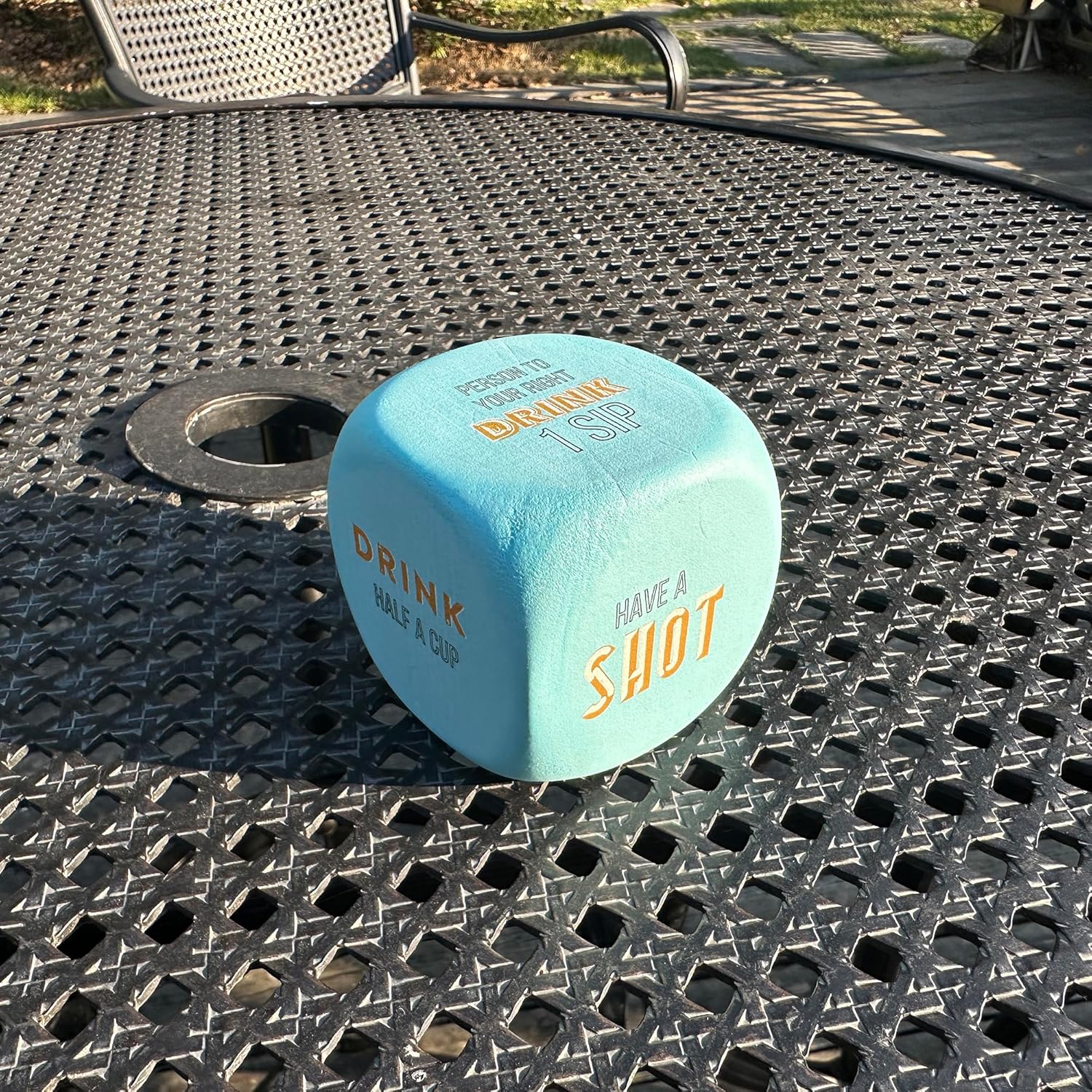 Large Drinking Dice Game for Adults Party, 2.75”Giant Fun Beer Dice Bar Game Jumbo EVA Foam Dice, Travel Bachelorette Game(Blue)