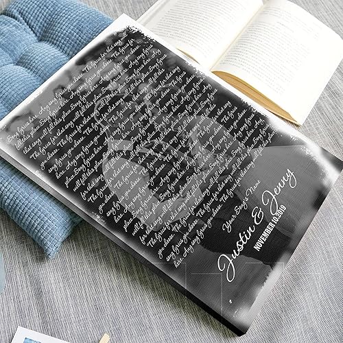Vista 32 de Cartel de letras de canción de regalo personalizado para esposo, letras personalizadas y foto de pareja Wallart Letras de canciones de Wallart, arte