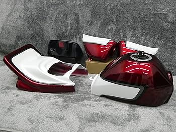 エイプ外装セットz2仕様 アルミ塗装 赤黒 テールランプ付き Amazon | エイプ50 外装セット CBX 赤黒2型 風 テールランプ付き