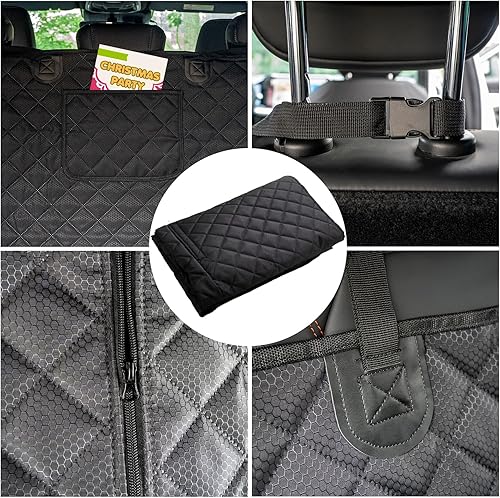 Miniatura 3 de HNCPSY Forro de carga para perros SUV, tapete de carga para perros con protector de solapa para parachoques, funda impermeable para asiento de
