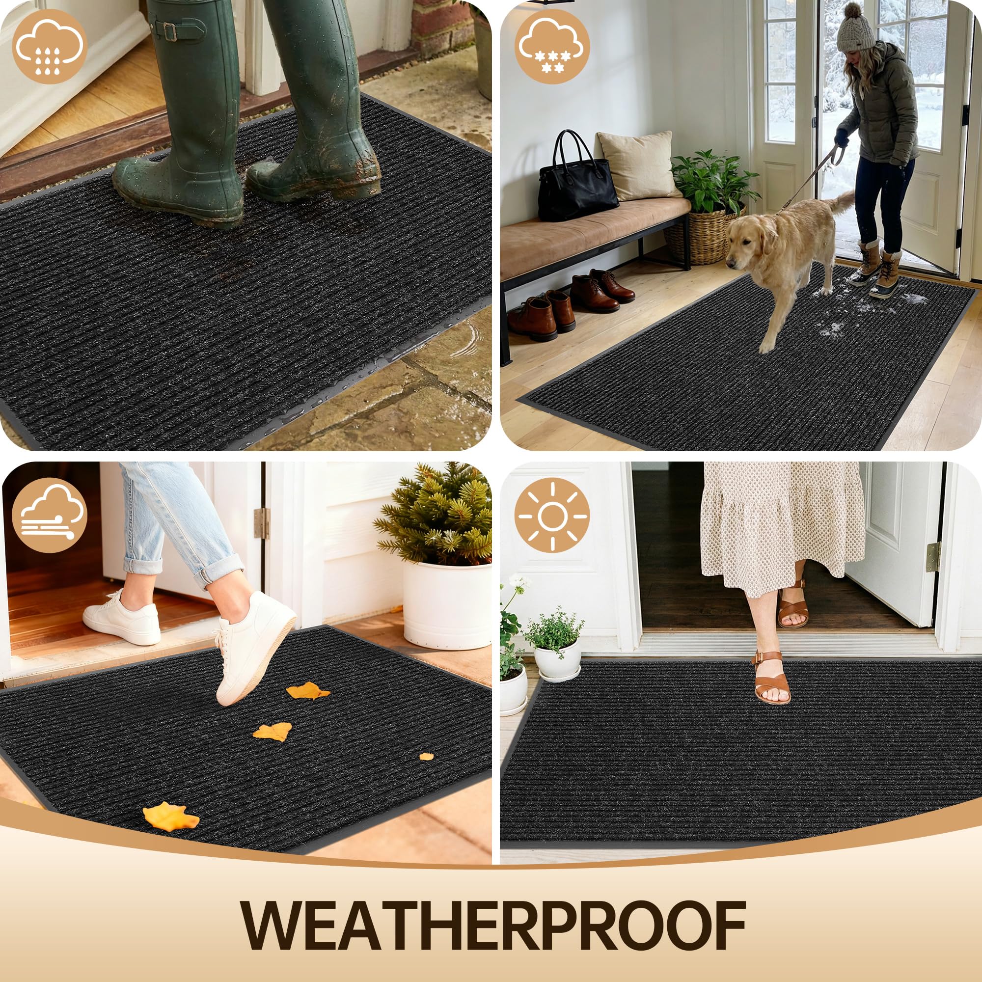 Amyracel Front Door Mat - Heavy Duty & Waterproof -7 Amyracel Front Door Mat - Heavy Duty & Waterproof -7