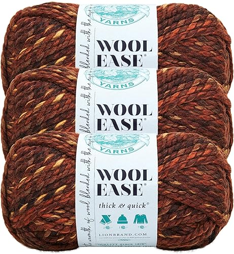 Vista 236 de Lion Brand Yarn Wool-Ease Thick & Quick Yarn - 318.2 ft, Graphite Grafito