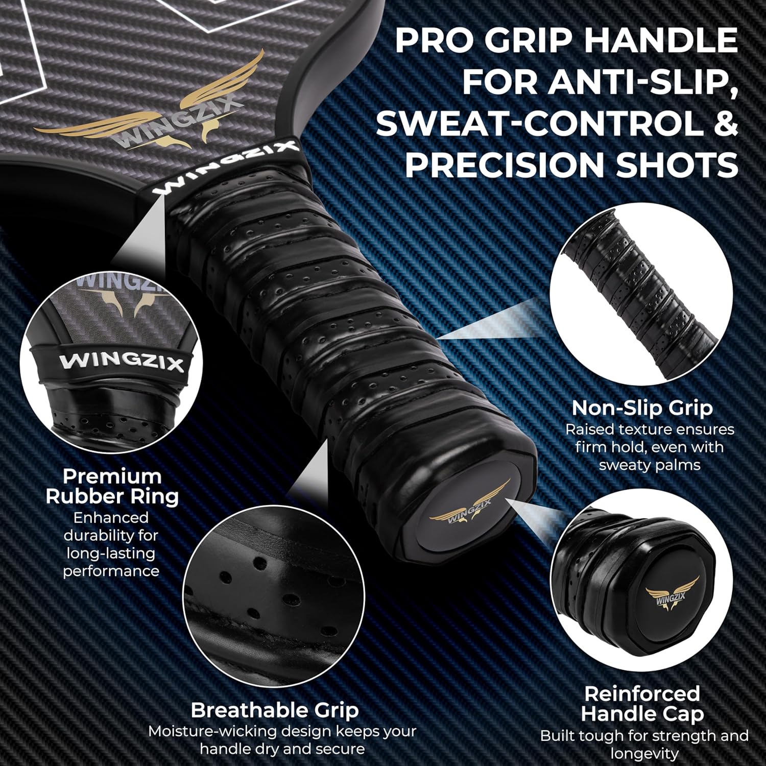 Pickleball Set of 4 – T700 Carbon Fiber Pickleball Paddles/Pickleball Racket – 16mm Honeycomb Core, Lightweight – 4 Balls, Carry Bag & Accessories – Premium Gift Set - Image 3