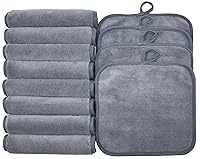 Vista 27 de Paños removedores de maquillaje para cara, ojos, labios, almohadillas reutilizables para quitar maquillaje de microfibra suave, paños de limpieza