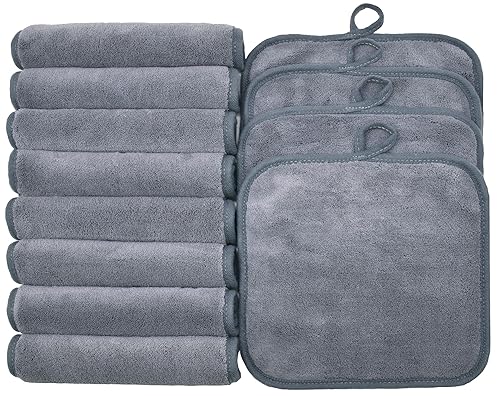 Miniatura 27 de Paños removedores de maquillaje para cara, ojos, labios, almohadillas reutilizables para quitar maquillaje de microfibra suave, paños de limpieza