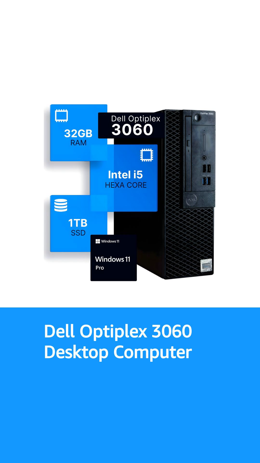 Dell Optiplex 3060 Desktop Computer | Intel i5-8500 (3.2) | 32GB
