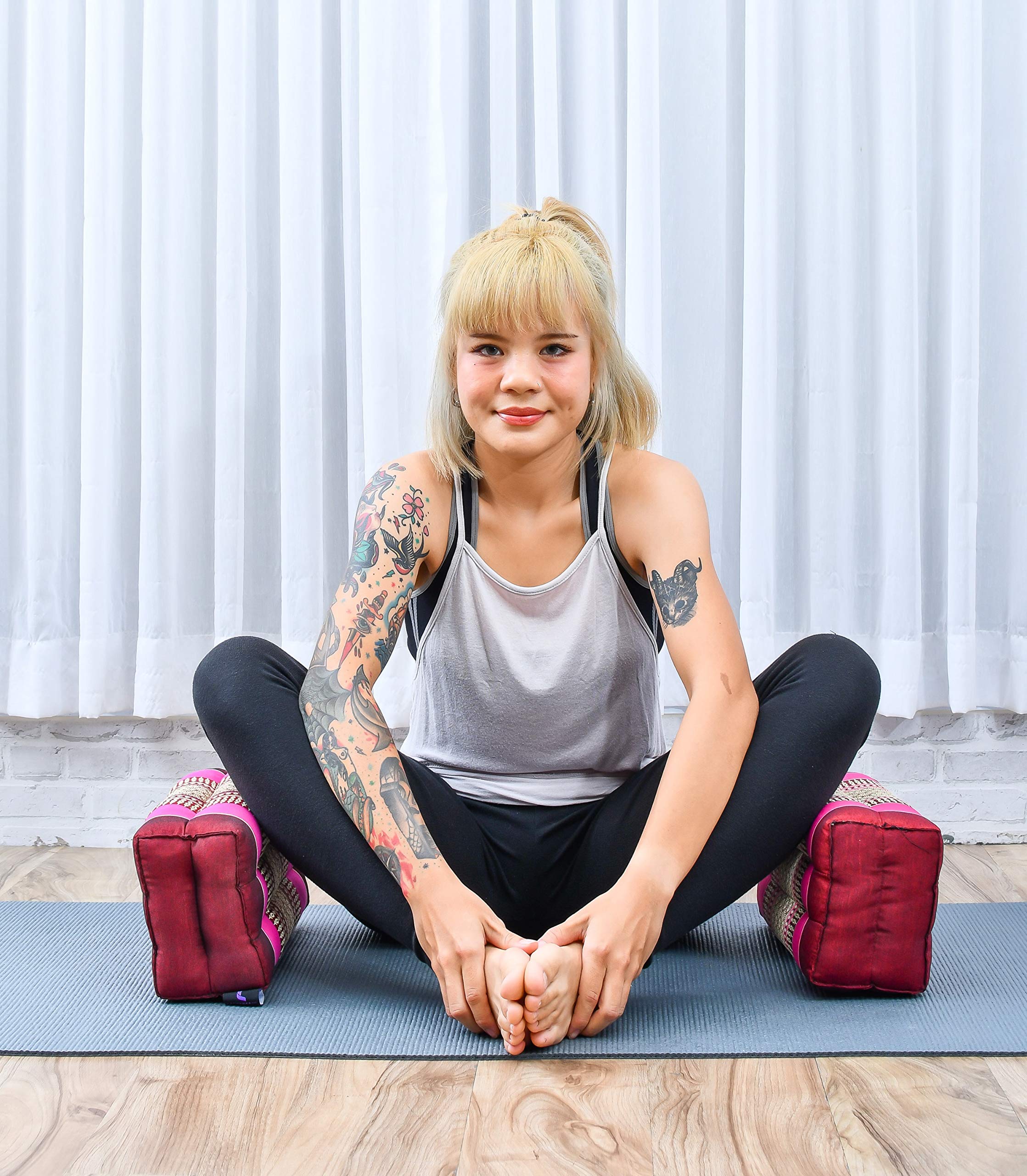 Leewadee Yoga Block Kissen - Kapok Stützkissen für Yoga, Meditation & Entspannung