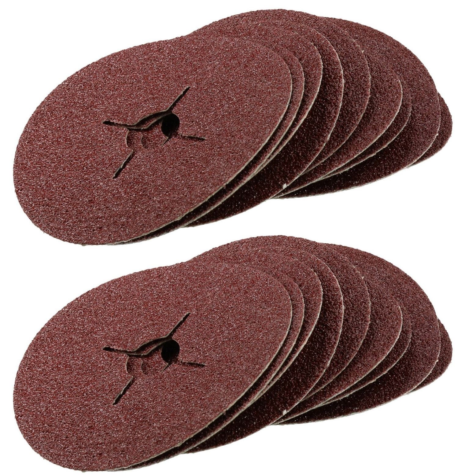 20pc 115mm (4.5") Fibre Discs 36 Grit Abrasive Sanding Disc Wood Metal Masonry
