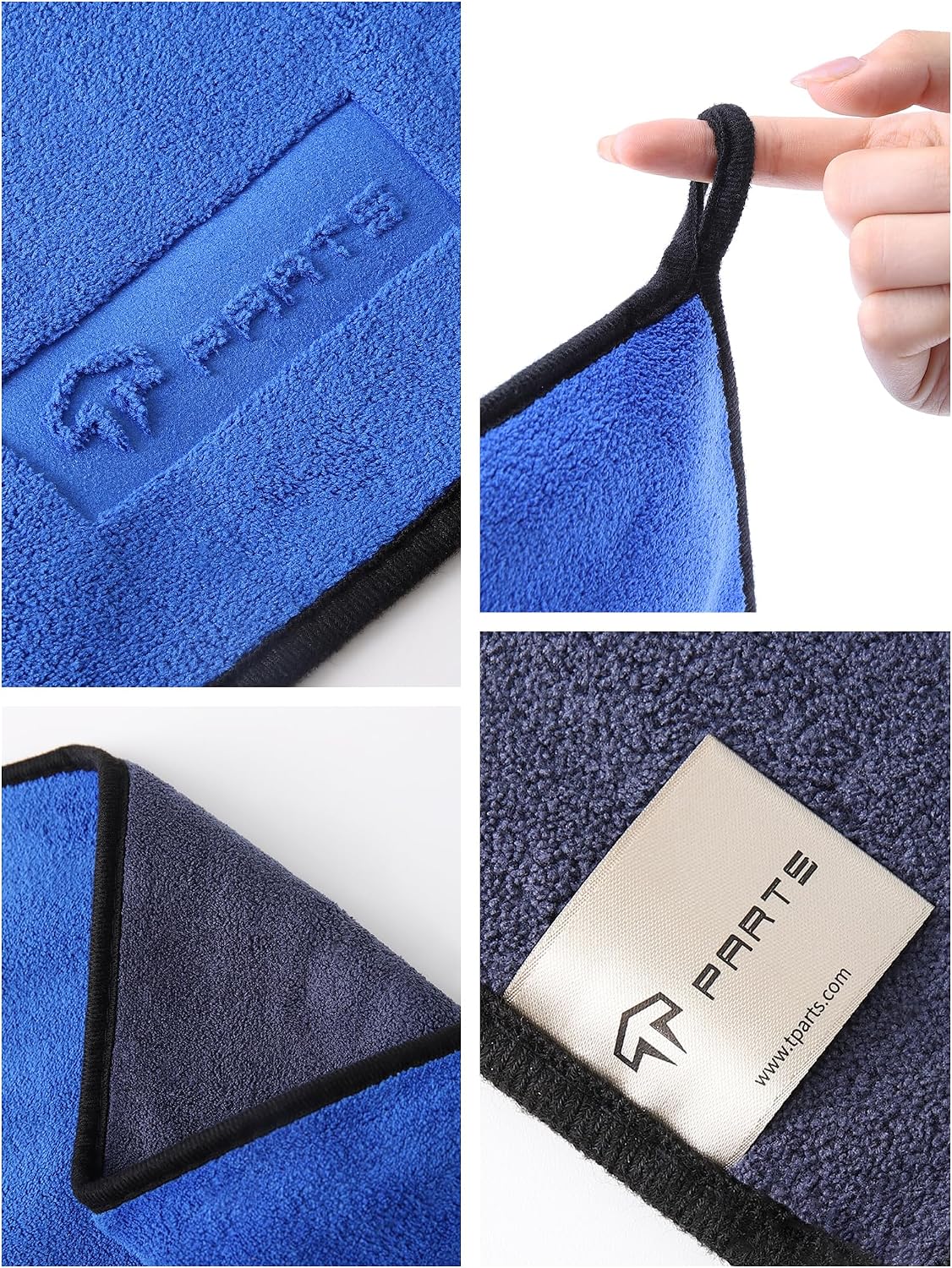 TPARTS Ultra Soft Thick Car Wash Towel, Car Clean Wash Kit, Absorbent, Scratch Free, Lint Free