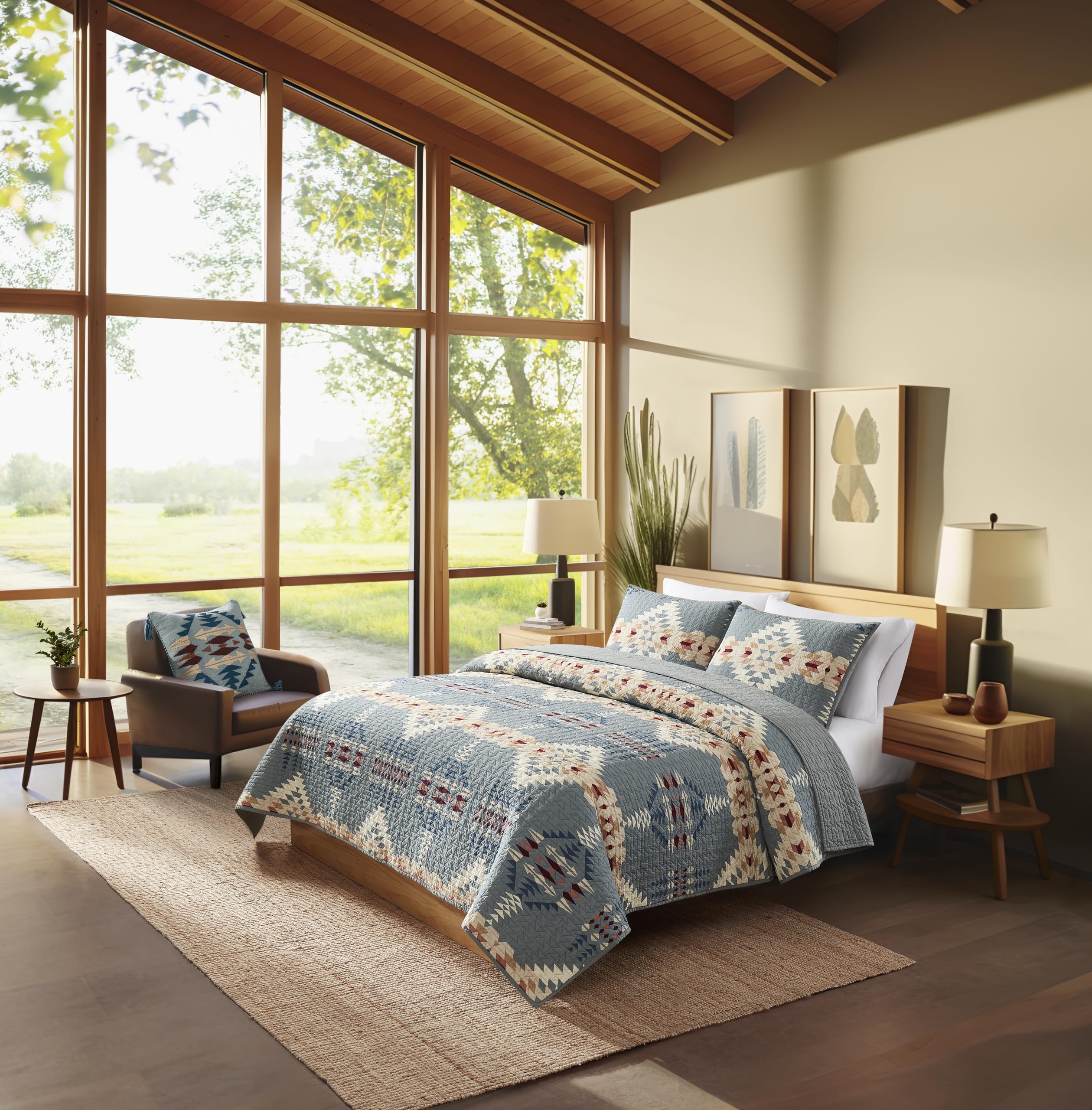 Amazon.com: Pendleton Full/Queen Quilt Set – 100% Cotton 3 Piece